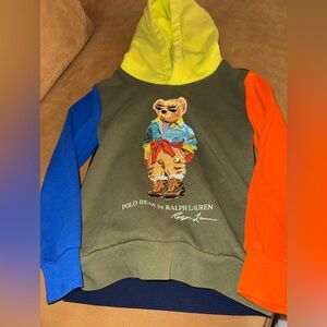 Ralph Lauren polo bear color block hoodie. Size 5